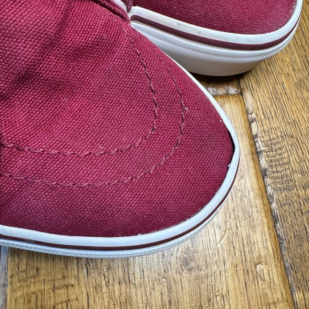 Vans Sk8-Hi High Top Sneakers Red Burgundy Skate Shoes Men's Sz 9.5 Womens 11 - Picture 6 of 7